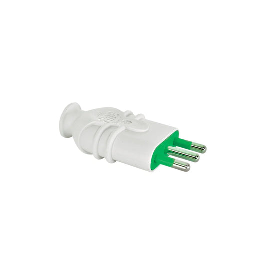 ENCHUFE MACHO 2P+T 16A 250VAC BLANCO